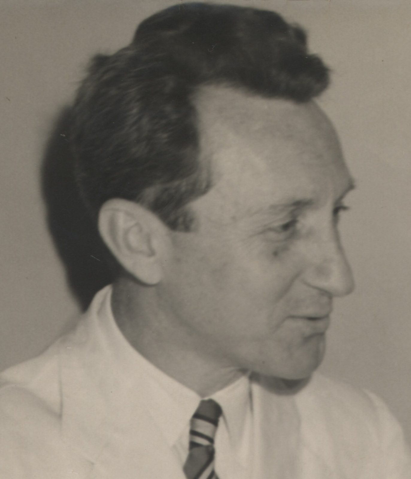 Portrait photographique de Carlos Gracie en 1951, de profil